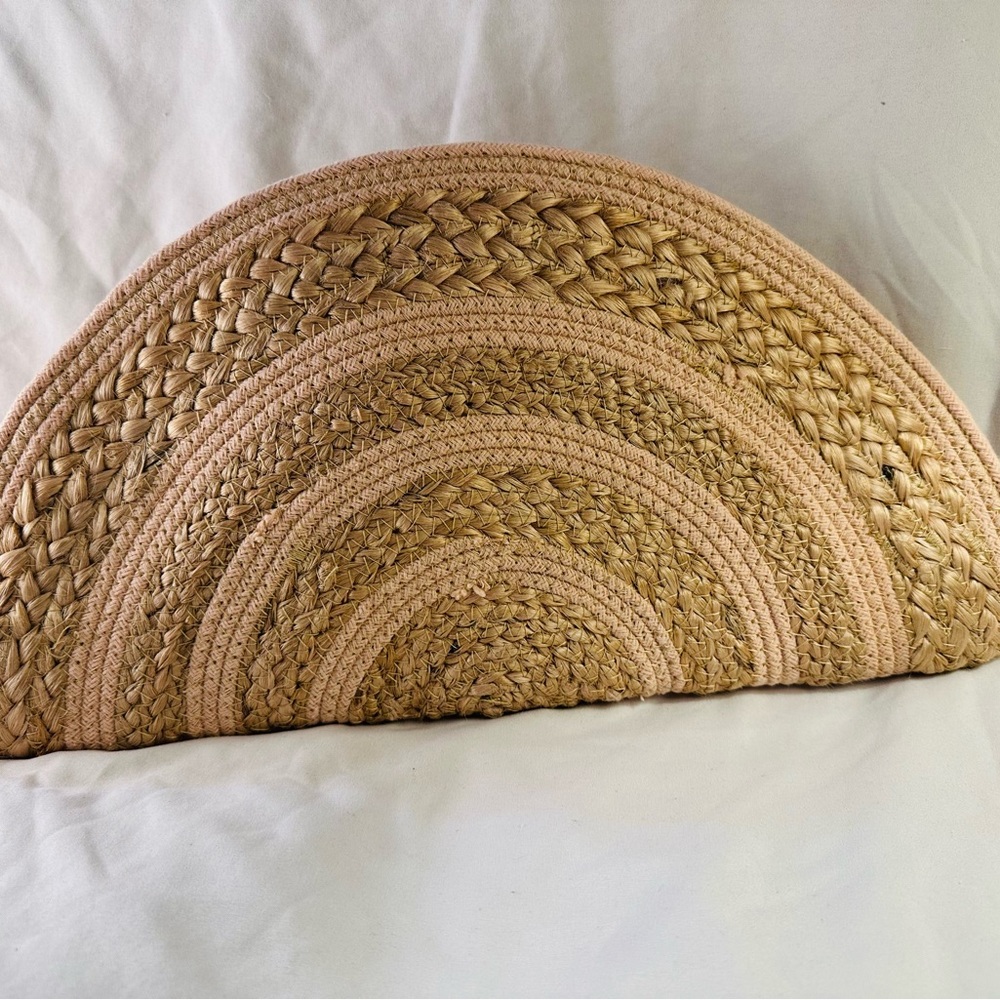 Woven Straw Clutch